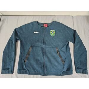 Nike Jacket Women’s Blue Green Tech Brazil Soccer Olympics Zip-Up sz MED